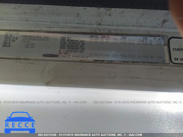 2000 FREIGHTLINER CONVENTIONAL FLC120 1FUYSSEB6YLA80672 image 8