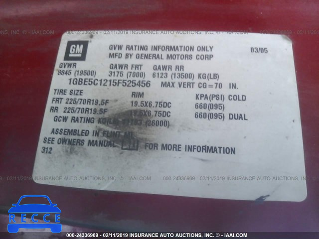 2005 CHEVROLET C5500 C5C042 1GBE5C1215F525456 image 8