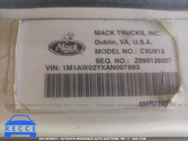 2010 MACK 600 CXU600 1M1AW02YXAN007693 зображення 8