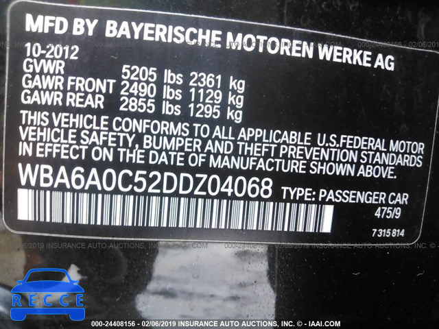 2013 BMW 640 I WBA6A0C52DDZ04068 image 8