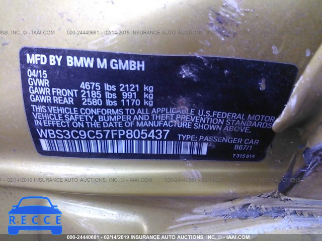 2015 BMW M3 WBS3C9C57FP805437 зображення 8