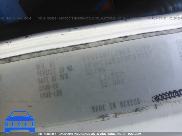 2000 FREIGHTLINER CONVENTIONAL FLD120 1FUPCSZB3YDF59757 image 8