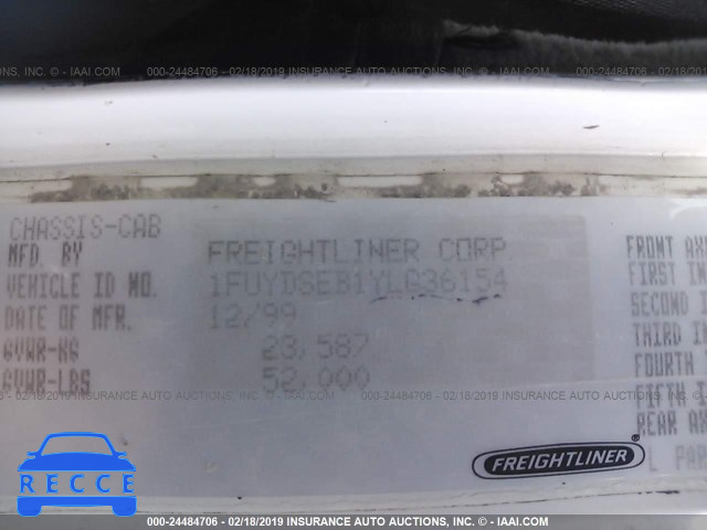 2000 FREIGHTLINER CONVENTIONAL FLD120 1FUYDSEB1YLG36154 image 8