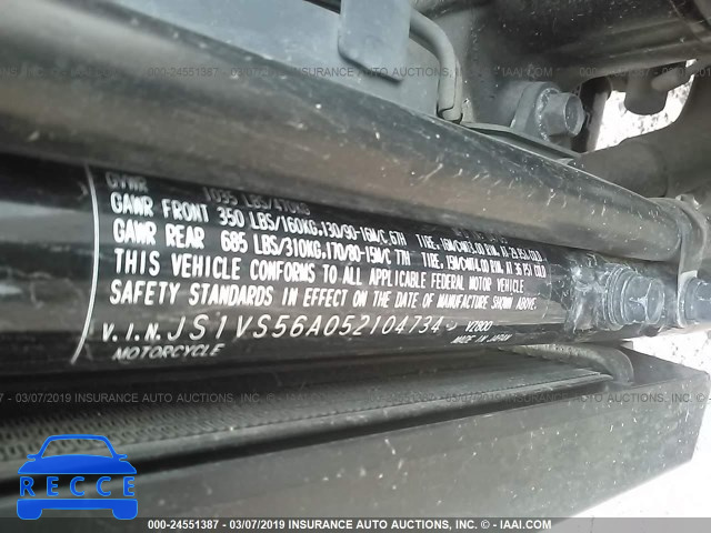 2005 SUZUKI M50 BK5 JS1VS56A052104734 image 9