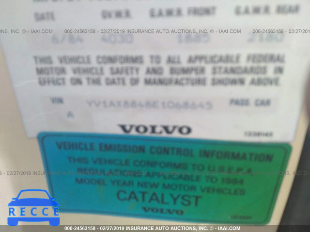 1984 VOLVO 244 DL/GL YV1AX8848E1068645 Bild 8