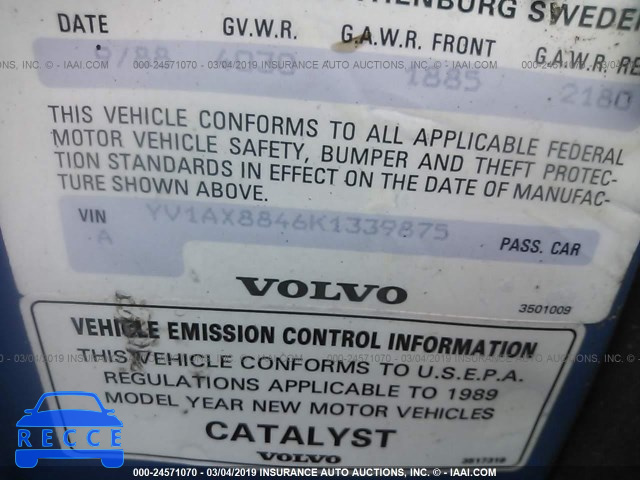 1989 VOLVO 244 DL/GL YV1AX8846K1339875 image 8