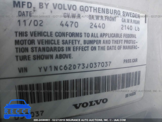 2003 VOLVO C70 HPT YV1NC62D73J037037 image 8