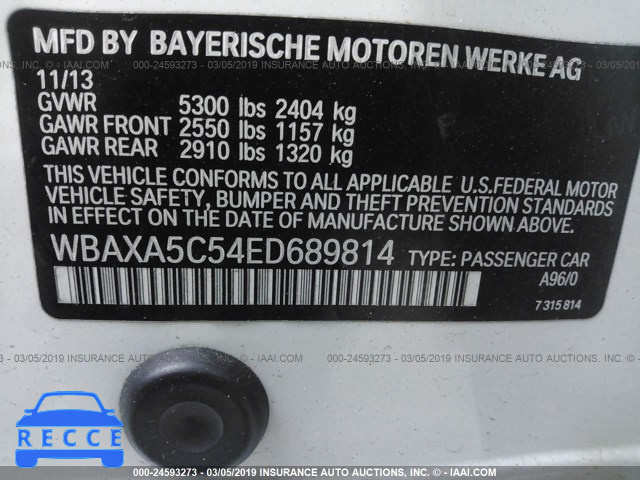 2014 BMW 535 D WBAXA5C54ED689814 Bild 8