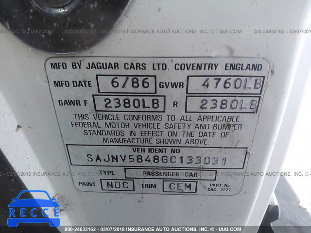 1986 JAGUAR XJS SAJNV5848GC133031 Bild 8