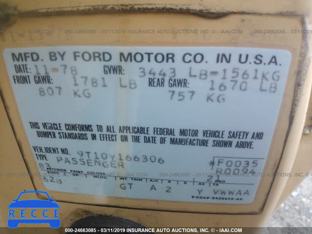 1979 FORD PINTO 9T10Y166306 image 8