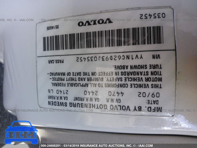 2003 VOLVO C70 HPT YV1NC62D93J035452 Bild 8