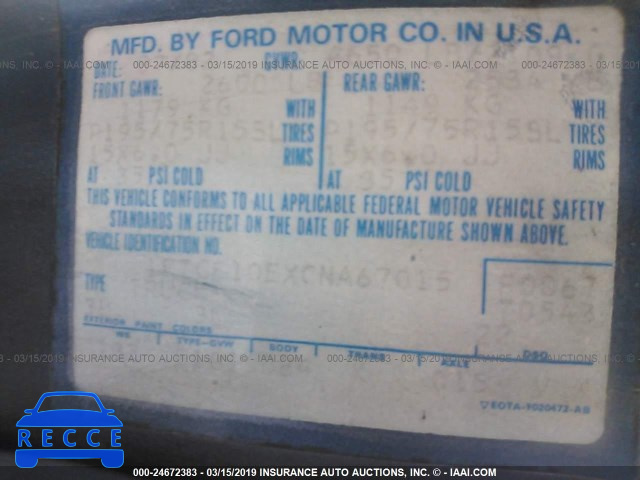 1982 FORD F100 1FTCF10EXCNA67015 image 8