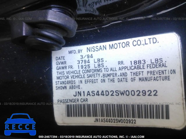 1995 NISSAN 240SX SE JN1AS44D2SW002922 image 8