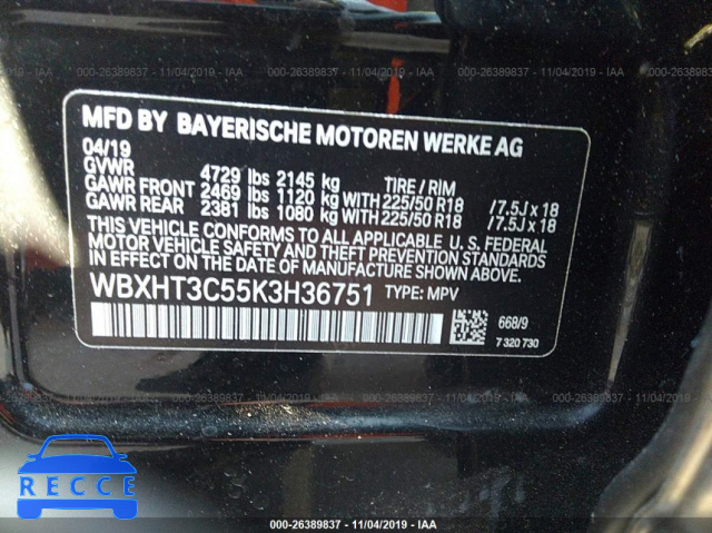 2019 BMW X1 XDRIVE28I WBXHT3C55K3H36751 image 8