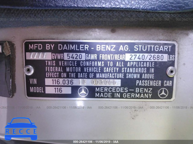 1977 MERCEDES BENZ 300 11603612003066 Bild 9