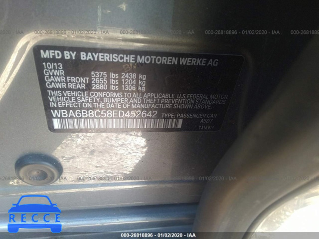 2014 BMW 640 XI/GRAN COUPE WBA6B8C58ED452642 image 8