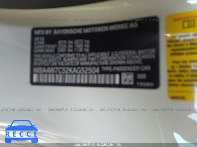 2019 BMW 440I WBA4W7C52KAG52504 image 8
