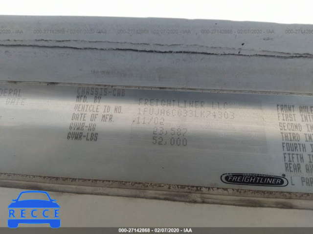2003 FREIGHTLINER COLUMBIA COLUMBIA 1FUJA6CG33LK74303 image 8