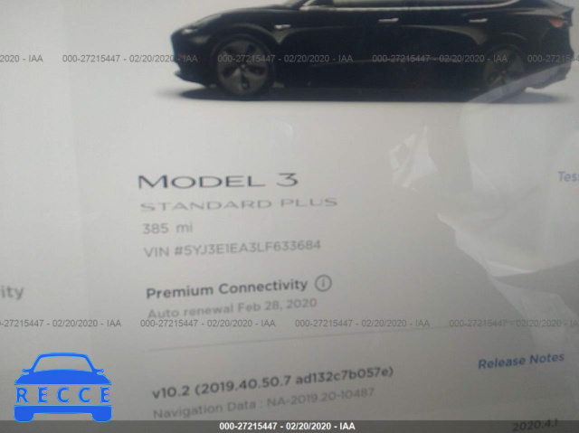 2020 TESLA MODEL 3 5YJ3E1EA3LF633684 image 6