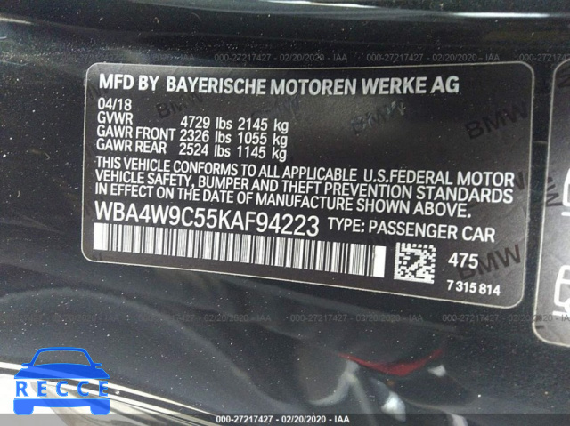 2019 BMW 440XI WBA4W9C55KAF94223 image 8