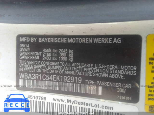2014 BMW 435 I WBA3R1C54EK192919 image 7