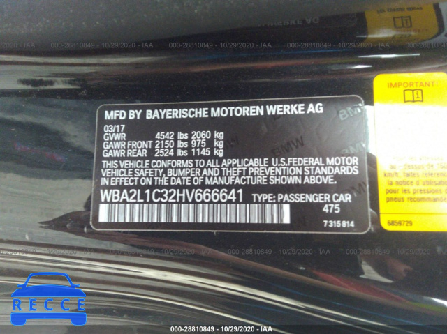 2017 BMW 2 SERIES M240I WBA2L1C32HV666641 Bild 8