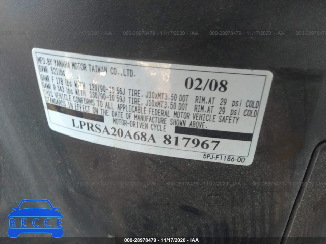 2008 YAMAHA YW50  LPRSA20A68A817967 image 9