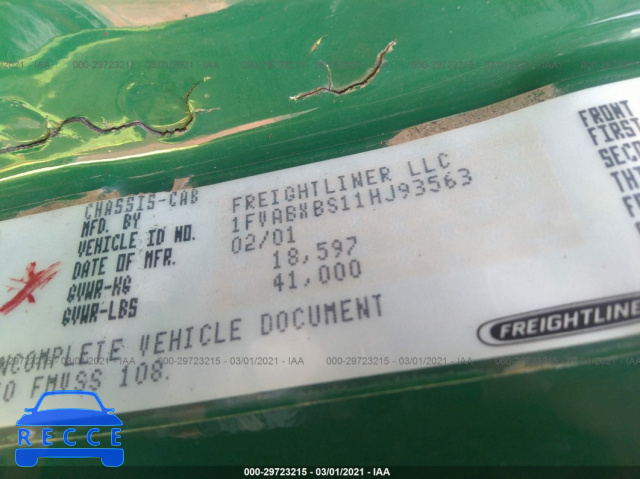 2001 FREIGHTLINER MEDIUM CONVENTIONAL FL80 1FVABXBS11HJ93563 image 8