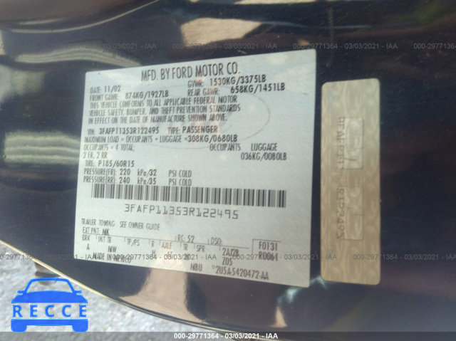 2003 FORD ZX2 ZX2 3FAFP11353R122495 image 8