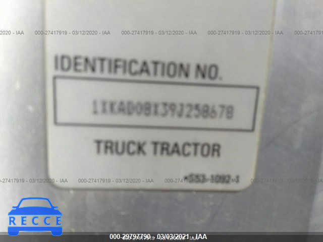 2009 KENWORTH CONSTRUCTIONON T660 1XKAD08X39J258678 image 9