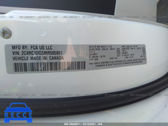 2021 CHRYSLER VOYAGER LXI 2C4RC1DG5MR505801 Bild 8