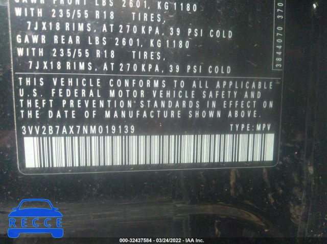 2022 VOLKSWAGEN TIGUAN SE 3VV2B7AX7NM019139 image 8