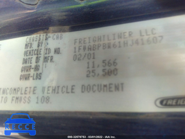 2001 FREIGHTLINER MEDIUM CONVENTIONAL FL60 1FVABPBW61HJ41607 image 8