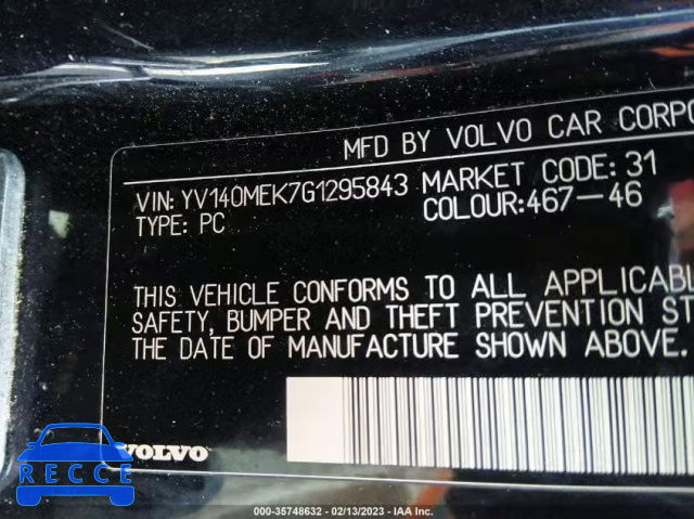2016 VOLVO V60 T5 DRIVE-E PREMIER YV140MEK7G1295843 image 8