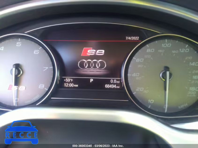 2014 AUDI S8 4.0T WAUD2AFD4EN004779 image 6