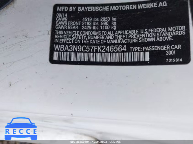 2015 BMW 428I XDRIVE WBA3N9C57FK246564 image 8