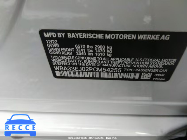2023 BMW 760I XDRIVE WBA33EJ02PCM54255 зображення 8