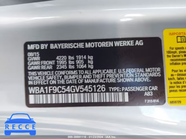 2016 BMW 228I WBA1F9C54GV545126 Bild 8