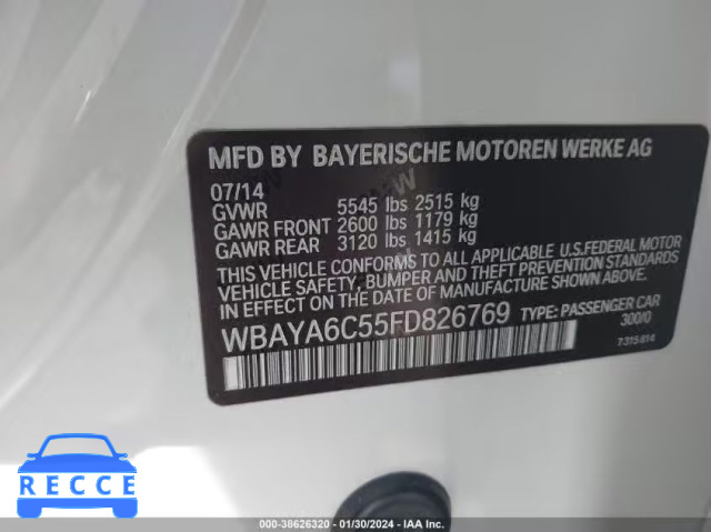2015 BMW 740I WBAYA6C55FD826769 image 8