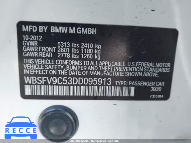 2013 BMW M5 WBSFV9C53DD095913 image 8