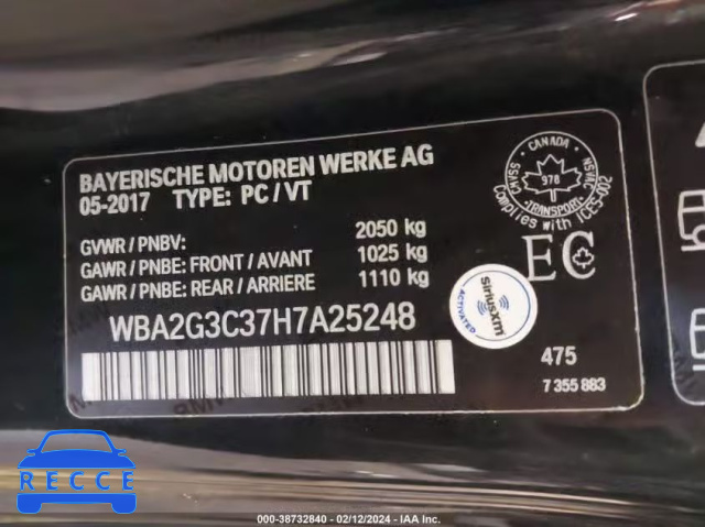 2017 BMW M240I XDRIVE WBA2G3C37H7A25248 image 8