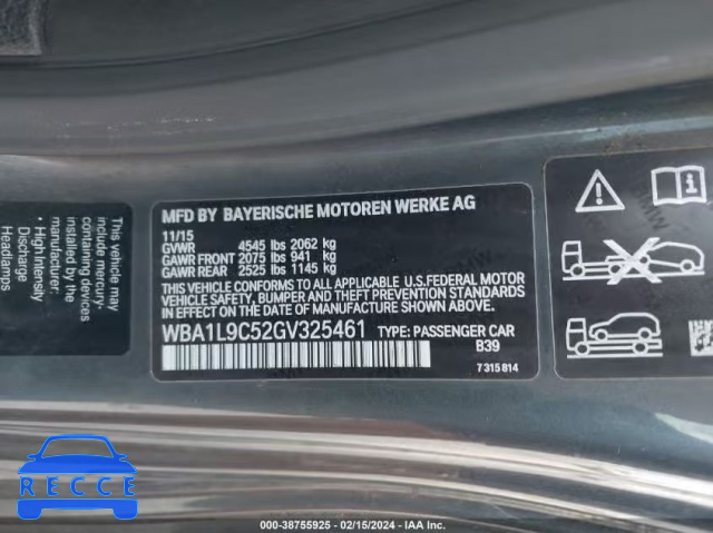 2016 BMW 228I XDRIVE WBA1L9C52GV325461 зображення 8