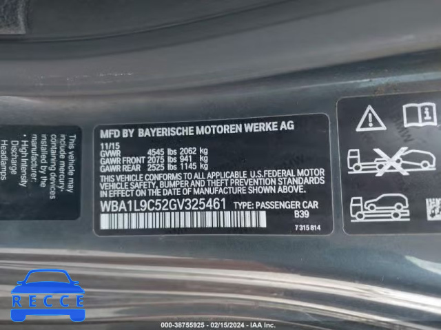 2016 BMW 228I XDRIVE WBA1L9C52GV325461 image 8