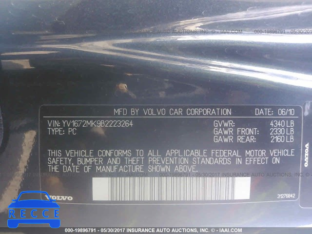 2011 VOLVO C30 T5 YV1672MK9B2223264 image 8