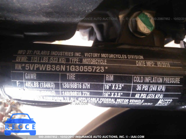 2016 VICTORY MOTORCYCLES HIGH-BALL 5VPWB36N1G3055723 image 9