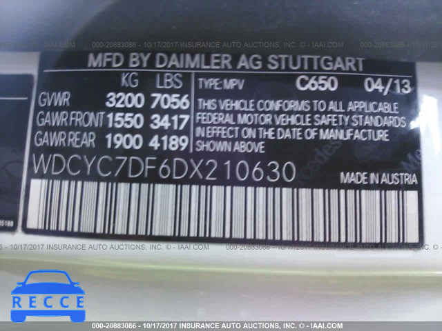 2013 MERCEDES-BENZ G 63 AMG WDCYC7DF6DX210630 зображення 8