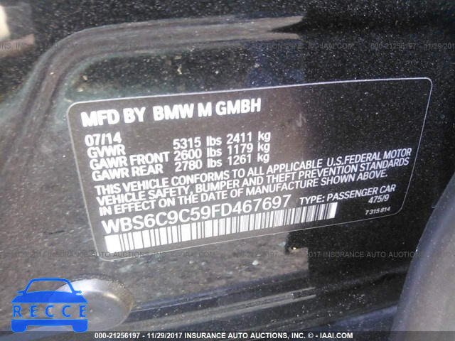 2015 BMW M6 GRAN COUPE WBS6C9C59FD467697 image 8