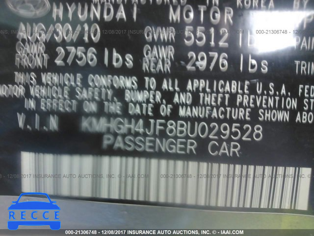 2011 HYUNDAI EQUUS SIGNATURE/ULTIMATE KMHGH4JF8BU029528 image 8