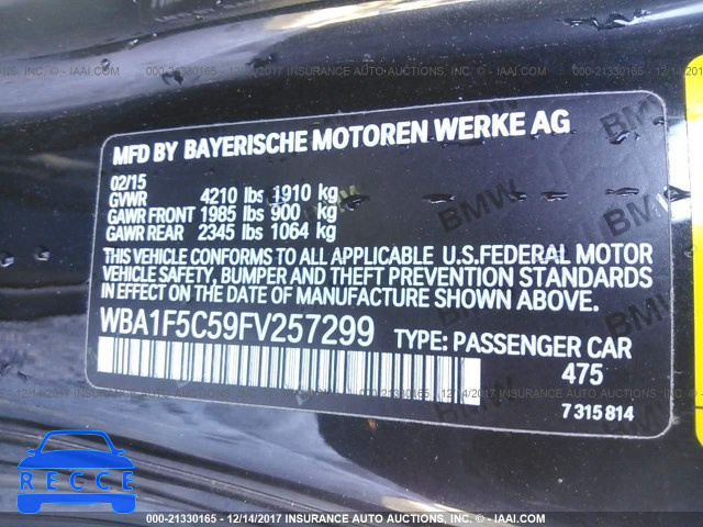 2015 BMW 228 I WBA1F5C59FV257299 зображення 8