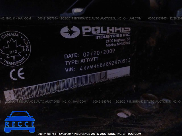 2009 POLARIS RANGER CREW/700 EFI 4XAWH68A892870512 зображення 9